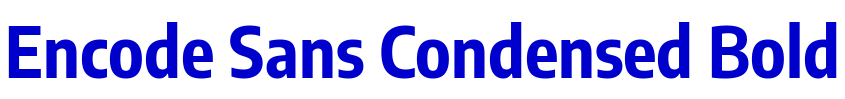 Encode Sans Condensed Bold шрифт